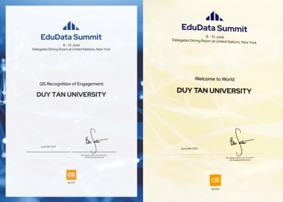 Có rất ít trường nhận được cùng lúc 2 giải thưởng như Đại học Duy Tân trong năm nay